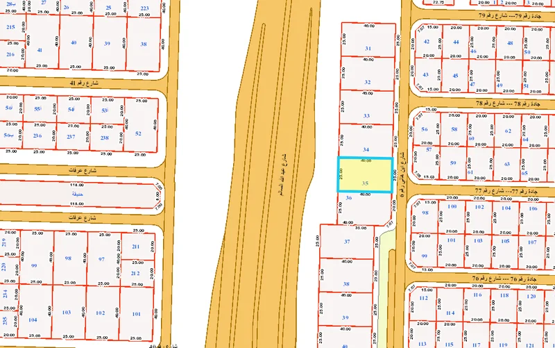 للبيع ارض  فضاء  في الفيحاء ق7