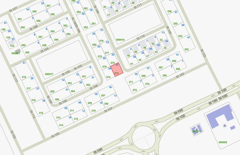 للبدل شارع و ساحة بالوفرة السكنية