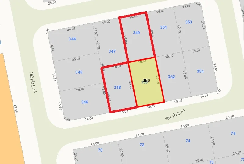 للبيع اراضي فضاء في الصديق قطعة 7