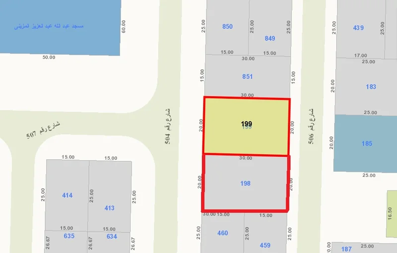 للبيع ارضين في الزهراء ق 5