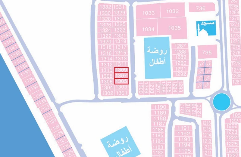للبيع اراضي في صباح الاحمد البحريه المرحله الاولى