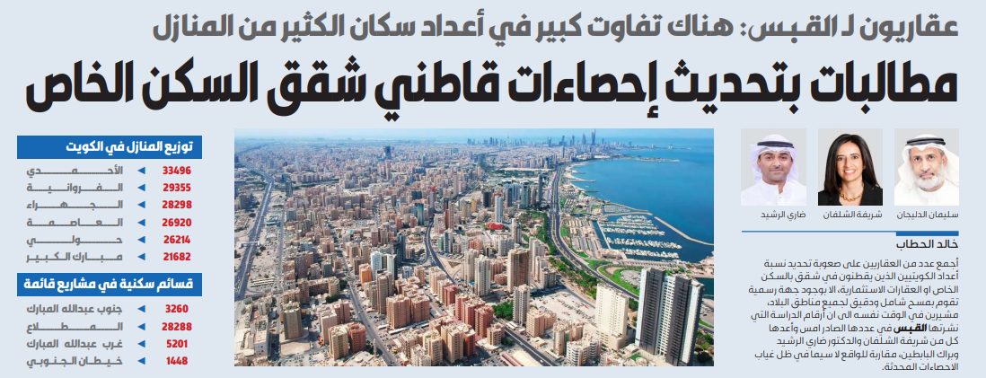 مطالبات بتحديث إحصاءات قاطني شقق السكن الخاص