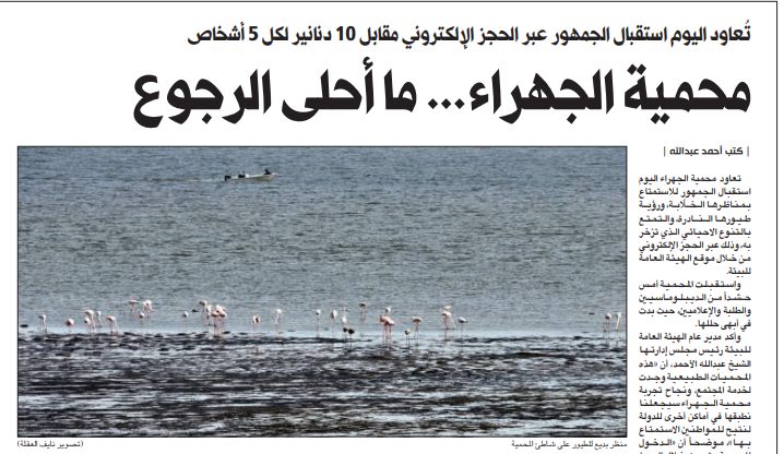 محمية الجهراء... ما أحلى الرجوع