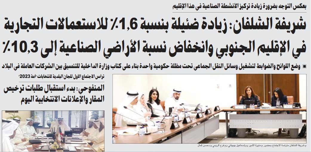 شريفة الشلفان: زيادة ضئيلة بنسبة 1.6% للاستعمالات التجارية في الإقليم الجنوبي وانخفاض نسبة الأراضي الصناعية إلى 10.3%