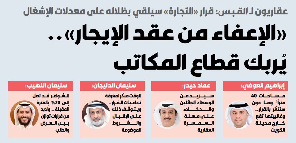 «الإعفاء من عقد الإيجار».. يُربك قطاع المكاتب