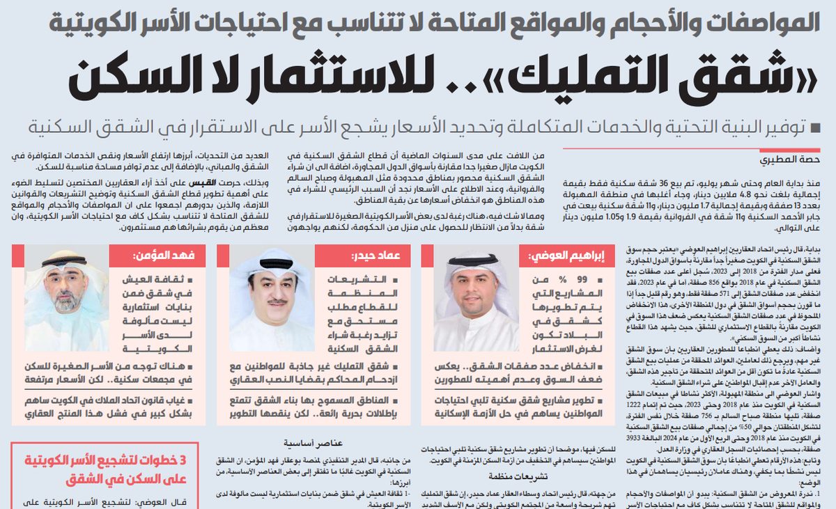«شقق التمليك».. للاستثمار لا السكن