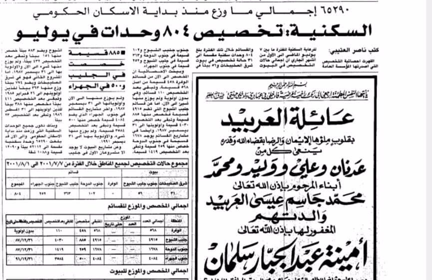 السكنية تخصيص 804 وحدات فى يوليو
