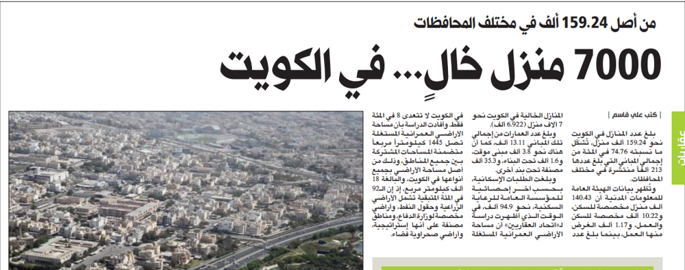 صورة 7000 منزل خالٍ... في الكويت
