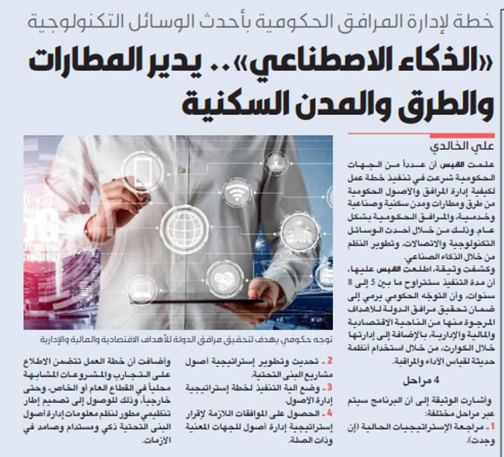 صورة «الذكاء الاصطناعي».. يدير المطارات والطرق والمدن السكنية