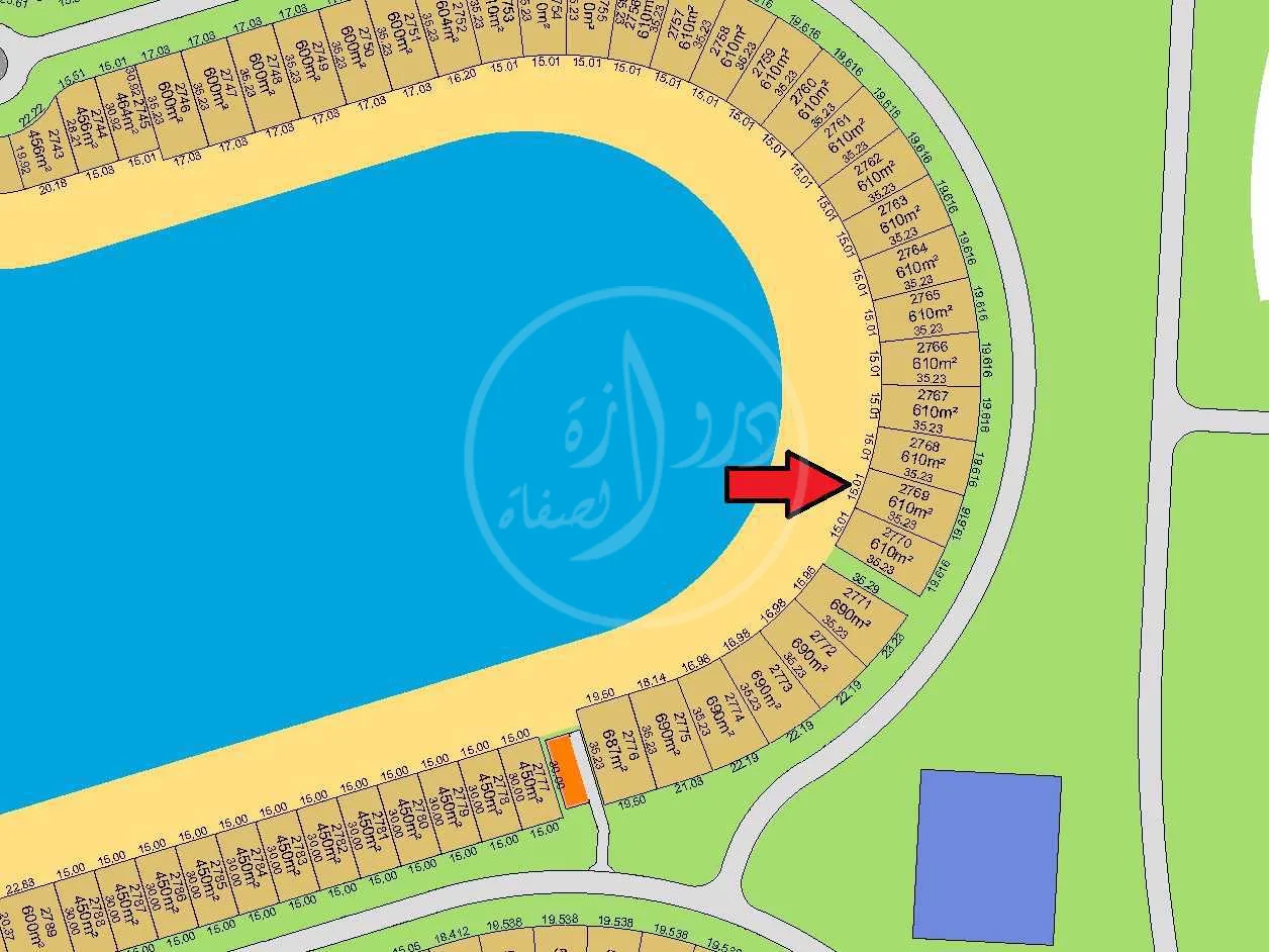 ارض للبيع في صباح الاحمد البحرية ارتداد خلفي صف اول - صورة 1