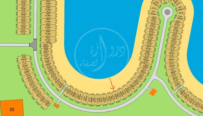 للبيع ارض في الخامسه صف اول - نسخة