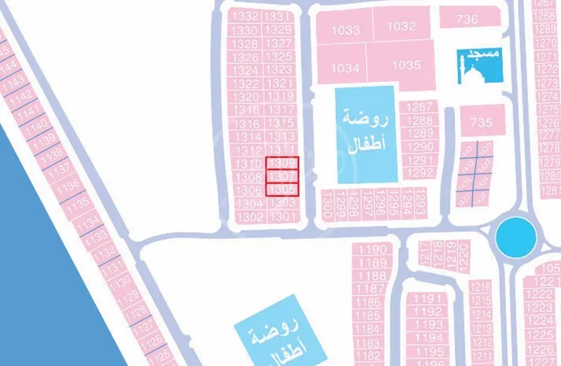للبيع اراضي في صباح الاحمد البحريه المرحله الاولى