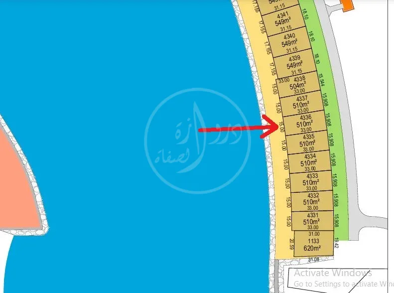 للبيع ارض صف اول واجهه صخريه علي البحر - صباح الاحمد البحريه